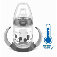 Baba tanuló itatópohár NUK Disney Mickey hőmérséklet jelzővel 150 ml szürke itatópohár