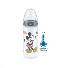 Baba tanuló itatópohár NUK Disney Mickey hőmérséklet jelzővel 300 ml szürke itatópohár