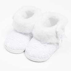  Baba téli csipke csizma New Baby 6-12 h fehér, vel. 6-12 m