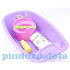  Babakád játékbabáknak kiegészítőkkel - lila babafürdőkád