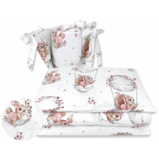 Babastar BS Ágyneműgarnitúra 3 részes - Rózsaszín Holdas Nyuszis babaágynemű, babapléd