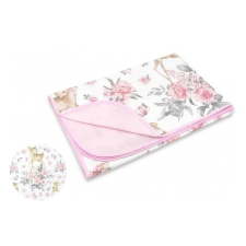 Babastar BS Pamut Kétoldalas Babapléd 75x100 cm - Rózsaszín Őzikés babaágynemű, babapléd