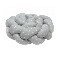 Babastar BS Prémium Fonott fejvédő 210cm - Szürke Szivecskés bababiztonság