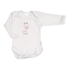 Babastar Hosszú Ujjú pamut body - Zsiráf It's a boy! - Fehér - 50