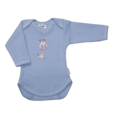 Babastar Hosszú Ujjú pamut body - Zsiráf It's a boy! - Kék - 80 kombidressz, body