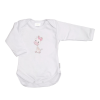 Babastar Hosszú Ujjú pamut body - Zsiráf It's a girl! - Fehér - 80