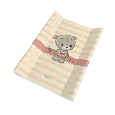 Babastar merev pelenkázólap 50x70cm - Hello Maci szivecskével - Bézs pelenkázó matrac