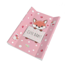 Babastar Puha 2 ékes pelenkázólap 50x70cm - Cute Róka szivecskével - Rózsaszín pelenkázó matrac