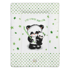 Babastar puha pelenkázó lap 50*70 cm - zöld panda és mamája pelenkázó matrac
