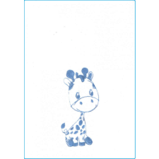Babastar wellsoft babapléd 70*90 cm - fehér (zsiráf kék) babaágynemű, babapléd