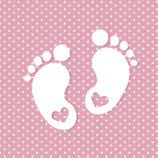 Babaváró Little Feet Pink szalvéta 20 db-os 33x33 cm papírárú, csomagoló és tárolóeszköz