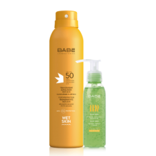 BABE SPF50+ SPRAY ATTETSZO 200ML+ALOE GEL 90ML naptej, napolaj