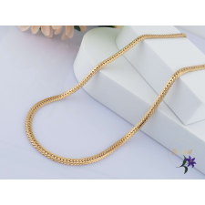  Babett-50 antiallergén lapos tömörszemes nyaklánc-18K nyaklánc