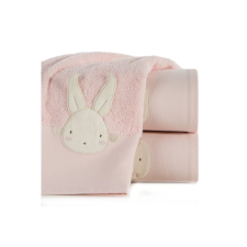  Baby57 nyuszis gyerek törölköző Rózsaszín 70x140 cm babatörülköző, kifogó