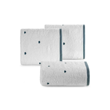  Baby58 szivecskés gyerek törölköző Fehér/kék 70x140 cm babatörülköző, kifogó