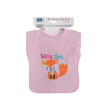 Baby Care hímzett hosszú ujjú pamut előke - Girl előke