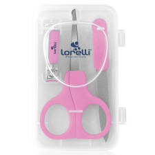Baby Care manikűr szett tartóban - pink babaápolási kellék