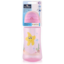 Baby Care Ocean szívószálas sportitató 330 ml - pink babaétkészlet