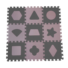 Baby Dan Puzzle habszivacs játszószőnyeg Geometriai formák, Rose 90x90 cm játszószőnyeg