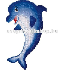  Baby delfin üvegmozaik medence mozaik kép 02 medence kiegészítő