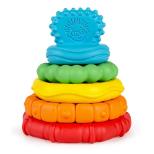 Baby Einstein BABY EINSTEIN Rágóka építőjáték 2in1 Stack & Teethe™ 0hó+ rágóka