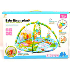 Baby Fitness zongora bébi Játszószőnyeg - Állatok #kék-zöld játszószőnyeg