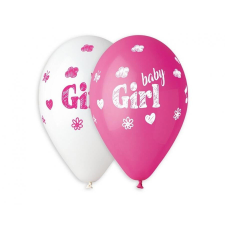 Baby Girl léggömb, lufi 5 db-os 13 inch (33 cm) party kellék