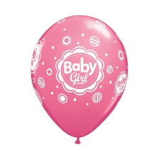  Baby Girl Pink Mix léggömb, lufi 6 db-os 11 inch (28 cm) party kellék