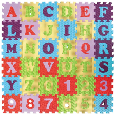  Baby Great puzzle szõnyeg 36db 15x15cm betûk-számok GB-M636 játszószőnyeg