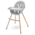 BABY MIX Etetőszék Baby Mix Freja wooden dark grey