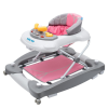 BABY MIX Gyerek bébikomp hintával szilikon kerekek Baby Mix rózsaszín