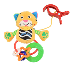 BABY MIX Plüss játék csörgővel Baby Mix tiger csörgő