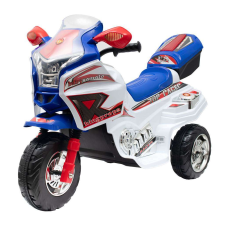 BABY MIX Racer Elektromos motor hang- és fényeffekttel 6V #fehér-kék elektromos járgány