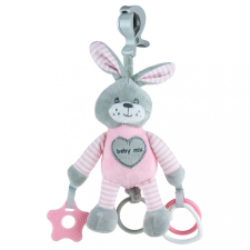 BABY MIX Vibrálós gyerek plüss játék Baby Mix nyúl rózsaszín plüssfigura