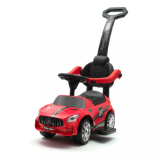 BABY MIX Zenélő bébitaxi vezetőrúddal Baby Mix RACER piros lábbal hajtható járgány