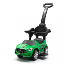 BABY MIX Zenélő bébitaxi vezetőrúddal Baby Mix RACER zöld lábbal hajtható járgány