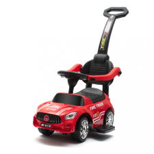 BABY MIX Zenélő bébitaxi vezetőrúddal Baby Mix TŰZOLTÓK piros lábbal hajtható járgány