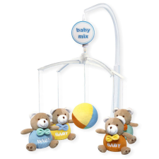 BABY MIX zenélő-forgó Macik pasztell bébijáték kiságyra