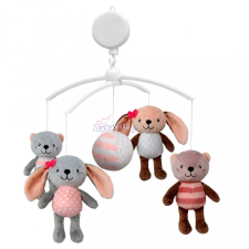 Baby Mix zenélő -forgó Nyúl/Maci bébijáték kiságyra