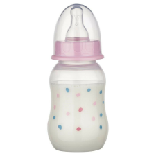  Baby-Nova Anti-Colic cumisüveg szilikon cumival S-es 130 ml - rózsaszín cumisüveg