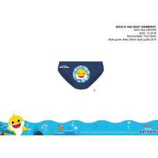  Baby shark baba fürdő alsó kisfiúknak - sötétkék - 98