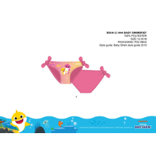 Baby Shark baba fürdőruha alsó kislányoknak - rózsaszín - 98 gyerek fürdőruha