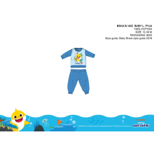 Baby Shark baba pizsama - jersey pamut pizsama - világoskék - 92 gyerek hálóing, pizsama