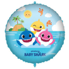 Baby Shark fun in the Sun fólia lufi 46 cm party kellék