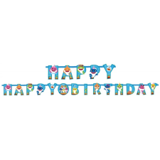 Baby Shark Music Happy Birthday felirat 1,8 m party kellék