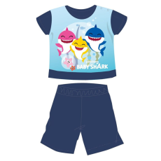  Baby Shark nyári rövid ujjú baba pizsama - pamut jersey pizsama - sötétkék - 86