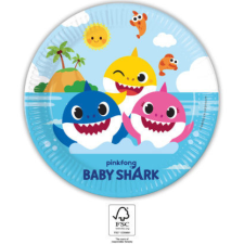 Baby Shark papírtányér 8 db-os 23 cm FSC party kellék