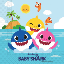 Baby Shark szalvéta 20 db-os party kellék