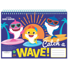 Baby Shark Wave A/4 spirál vázlatfüzet 30 lapos füzet
