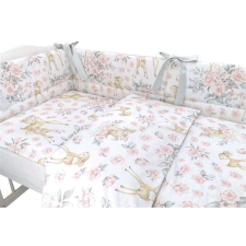 Baby Shop 3 részes ágynemű garnitúra - őzike szürke/rózsaszín babaágynemű, babapléd